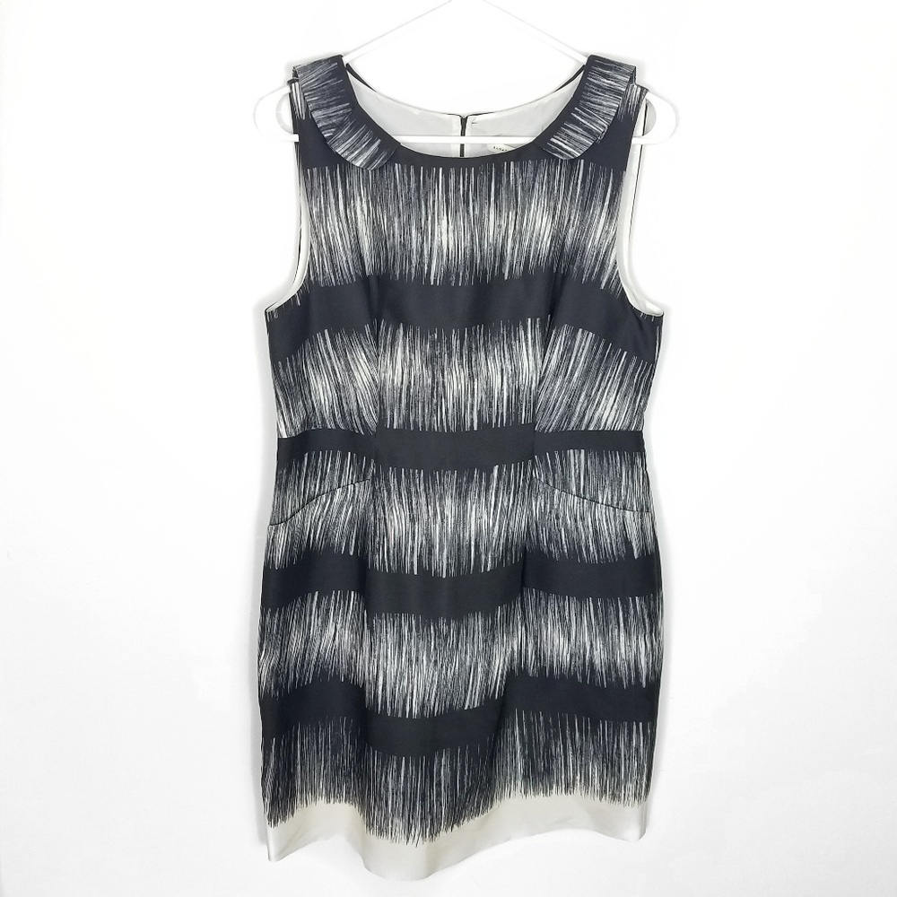 Banana Republic Silk Sheath Dress Collar Printed
